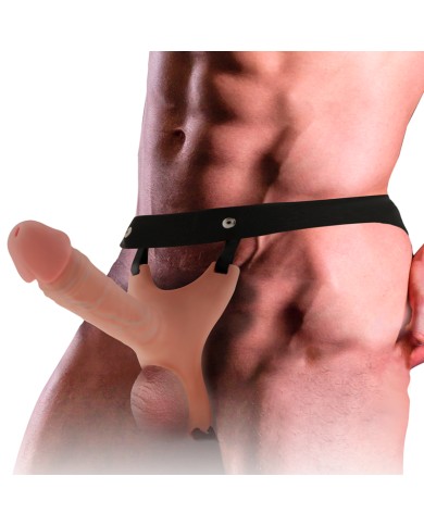 INTENSE - HARNAIS CREUX AVEC GODE EN SILICONE 16 X 3,5 CM