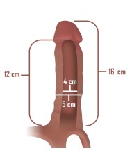 INTENSE - HARNAIS CREUX AVEC GODE EN SILICONE 16 X 3,5 CM