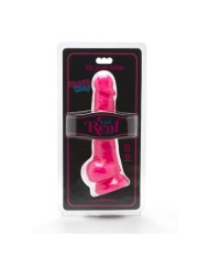 GET REAL - HAPPY DICKS 19 CM AVEC BALLES ROSE