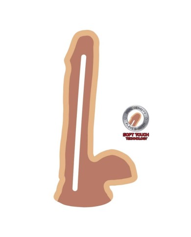 GET REAL - GODE DOUBLE DENSITÉ 17 CM BALLES PEAU