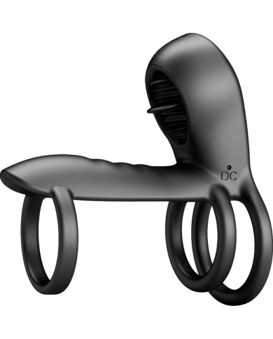 PRETTY LOVE - GAINE PÉNIS JAMMY 12 VIBRATIONS AVEC LANGUE EN SILICONE RECHARGEABLE