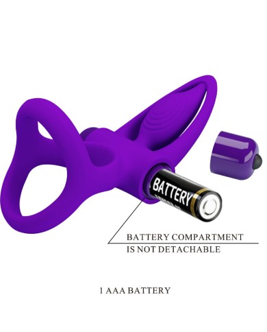 PRETTY LOVE - ANNEAU VIBRATEUR 10 VIBRATIONS SILICONE VIOLETTE
