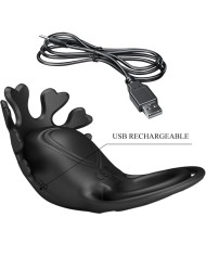 PRETTY LOVE - ANNEAU VIBRATEUR RUBEN 7 VIBRATIONS SILICONE NOIR