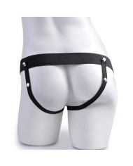 FETISH FANTASY SERIES - HARNAIS RÉGLABLE TÉLÉCOMMANDE PÉNIS RÉALISTE AVEC TESTICULES RECHARGEABLES ET VIBRATEUR 15 CM