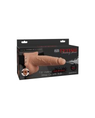 FETISH FANTASY SERIES - HARNAIS RÉGLABLE PÉNIS RÉALISTE AVEC BALLES ÉJACULANTES 19 CM