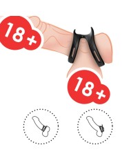 ARMONY - BAGUE DOUBLE ÉLASTIQUE DUALRING NOIR