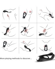 ARMONY - VEYRON DOUBLE VIBRATEUR ANNEAU JOUET POUR COUPLES TÉLÉCOMMANDE NOIR