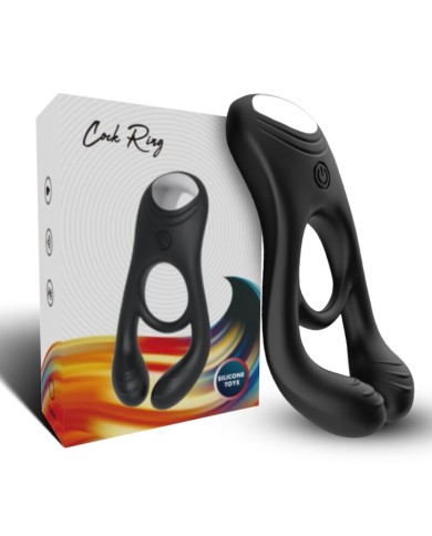 ARMONY - VEYRON DOUBLE VIBRATEUR ANNEAU JOUET POUR COUPLES TÉLÉCOMMANDE NOIR