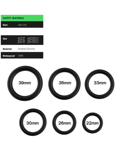 ARMONY - BAGUES SILICONE NOIR
