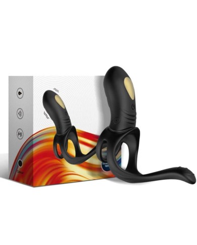 ARMONY - VIBRATEUR JUMPER RING POUR COUPLES & PLUG ANAL NOIR