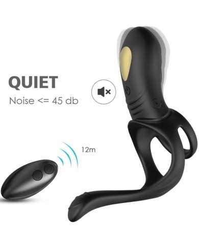 ARMONY - JOY JUMPER RING VIBRATEUR POUR COUPLES & TÉLÉCOMMANDE ANAL PLUG NOIR