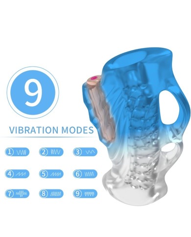 ARMONY - MASTURBATEUR DOIGT & VIBRATEUR BLEU GRADIENT