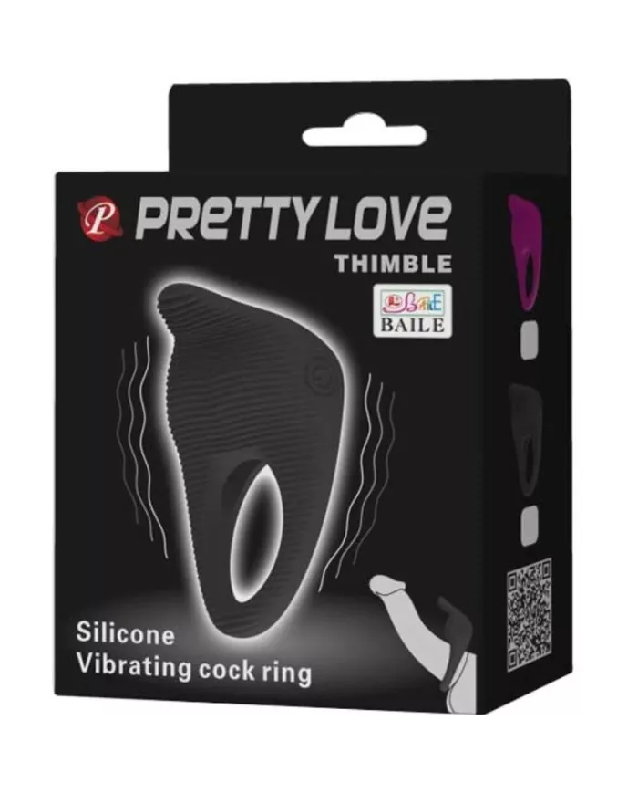 PRETTY LOVE - THIMBLE ANNEAU VIBRATEUR NOIR PRETTY LOVE - THIMBLE ANNEAU VIBRATEUR NOIR