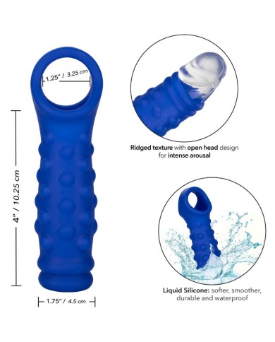 CALEXOTICS - ADMIRAL COUVERCLE DE PÉNIS EN PERLES SILICONE LIQUIDE BLEU
