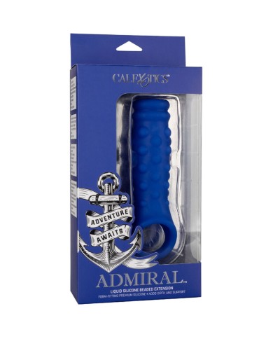 CALEXOTICS - ADMIRAL COUVERCLE DE PÉNIS EN PERLES SILICONE LIQUIDE BLEU