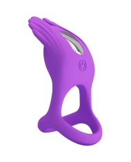 PRETTY LOVE - SILAS ANNEAU PÉNIS VIBRANT 7 VIBRATIONS SILICONE VIOLET