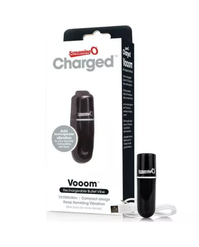 SCREAMING O - BALA VIBREURA RECHARGEABLE VOOOM NOIR