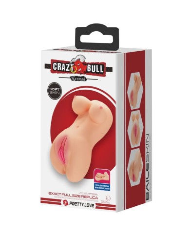 CRAZY BULL - VIBRATEUR VAGIN ET ANUS RÉALISTE HANNAH