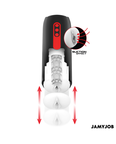 JAMYJOB - MASTURBATEUR VAGIN AUTOMATIQUE PHANTOM 5 MODES D'ASPIRATION ET DE POUSSE