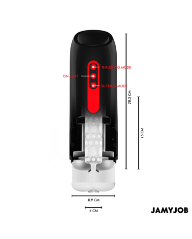 JAMYJOB - MASTURBATEUR VAGIN AUTOMATIQUE PHANTOM 5 MODES D'ASPIRATION ET DE POUSSE