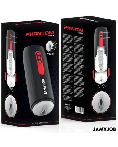 JAMYJOB - MASTURBATEUR VAGIN AUTOMATIQUE PHANTOM 5 MODES D'ASPIRATION ET DE POUSSE