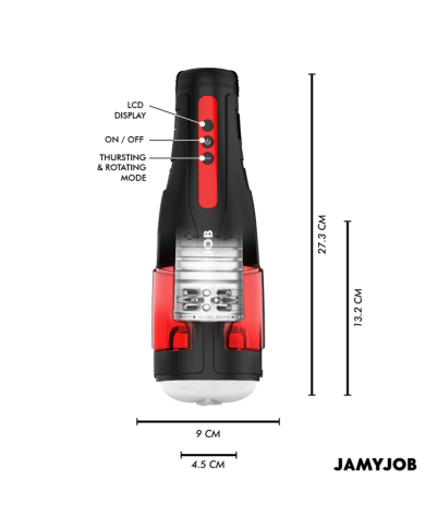 JAMYJOB - MASTURBATEUR VAGIN AUTOMATIQUE CYCLONE 10 MODES DE ROTATION ET DE POUSSÉE