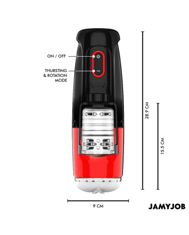 JAMYJOB - MASTURBATEUR VAGIN AUTOMATIQUE STORM 10 MODES DE ROTATION ET DE POUSSÉE