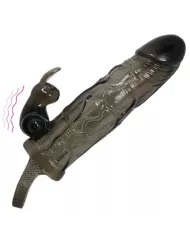 BAILE - COUVRE-PÉNIS BRAVE MAN AVEC LAPIN NOIR 16.5 CM BAILE - COUVRE-PÉNIS BRAVE MAN AVEC LAPIN NOIR 16.5 CM