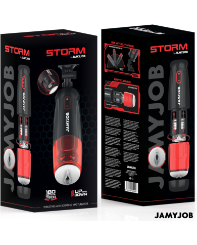 JAMYJOB - MASTURBATEUR VAGIN AUTOMATIQUE STORM 10 MODES DE ROTATION ET DE POUSSÉE
