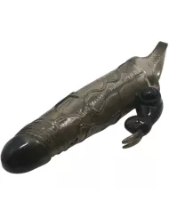 BAILE - COUVRE-PÉNIS BRAVE MAN AVEC LAPIN NOIR 16.5 CM BAILE - COUVRE-PÉNIS BRAVE MAN AVEC LAPIN NOIR 16.5 CM