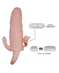 BAILE - COUVRE-PÉNIS BRAVE MAN AVEC CHAIR DE STIMULATION CLIT ET ANAL 16.5 CM BAILE - COUVRE-PÉNIS BRAVE MAN AVEC CHAIR DE STIMULATION CLIT ET ANAL 16.5 CM