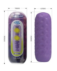 PRETTY LOVE - MASTURBATEUR POUR HOMME À DEUX BOULES VIOLET
