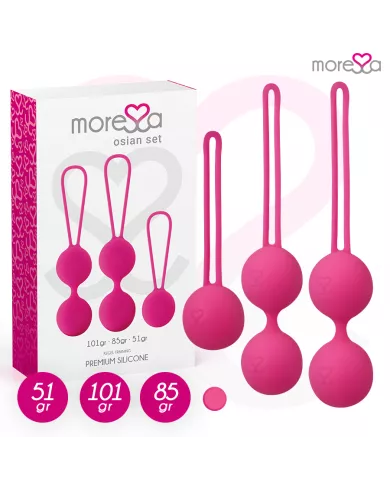 MORESSA - OSIAN SET PREMIUM SILICONE ROSE (Osian One - 51 g | Osian Two - 101 g | Osian Three 85 g)