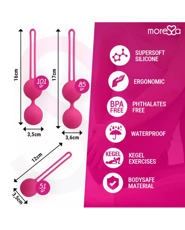 MORESSA - OSIAN SET PREMIUM SILICONE ROSE (Osian One - 51 g | Osian Two - 101 g | Osian Three 85 g)