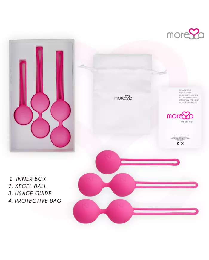 MORESSA - OSIAN SET PREMIUM SILICONE ROSE (Osian One - 51 g | Osian Two - 101 g | Osian Three 85 g)
