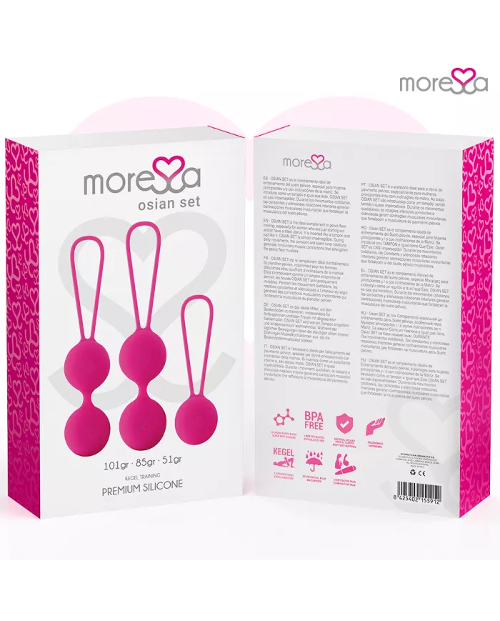 MORESSA - OSIAN SET PREMIUM SILICONE ROSE (Osian One - 51 g | Osian Two - 101 g | Osian Three 85 g)
