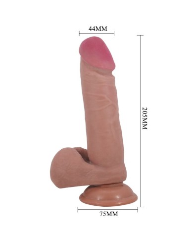 PRETTY LOVE - SÉRIE SLIDING SKIN GODE RÉALISTE AVEC VENTOUSE SLIDING SKIN FLESH 20,5 CM