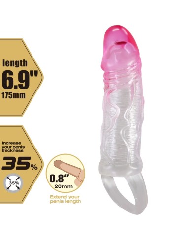 PRETTY LOVE - ODES GAINE D'AGRANDISSEMENT RÉALISTE DE 2 CM POUR PÉNIS ROSE