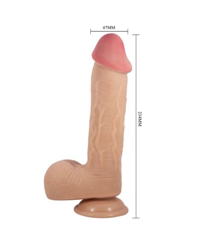 PRETTY LOVE - SÉRIE SLIDING SKIN GODE RÉALISTE AVEC VENTOUSE SLIDING SKIN FLESH 23,4 CM