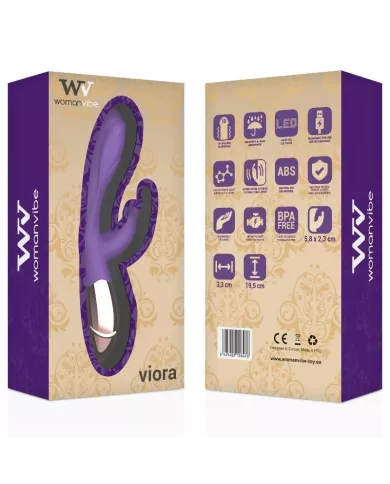 WOMANVIBE - VIBRATEUR RECHARGEABLE EN SILICONE VIORA FEMME