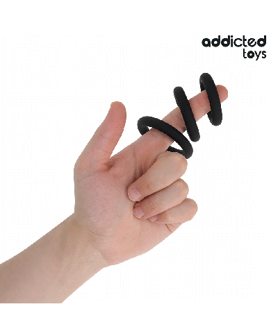 ADDICTED TOYS - LOT DE ANNEAUX EN SILICONE MODÈLE 1
