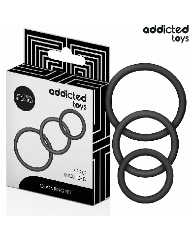 ADDICTED TOYS - LOT DE ANNEAUX EN SILICONE MODÈLE 2