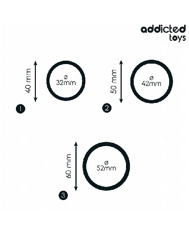 ADDICTED TOYS - LOT DE ANNEAUX EN SILICONE MODÈLE 2