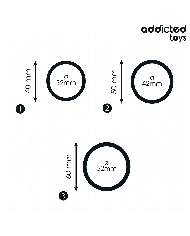 ADDICTED TOYS - LOT DE ANNEAUX EN SILICONE MODÈLE 2