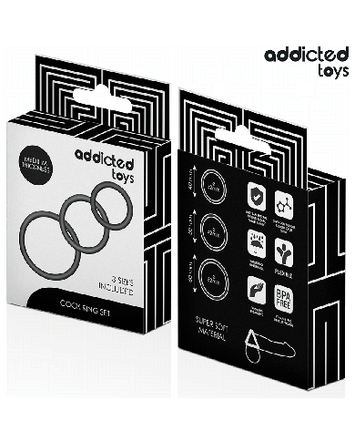 ADDICTED TOYS - LOT DE ANNEAUX EN SILICONE MODÈLE 2