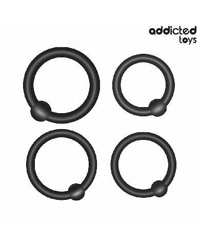 ADDICTED TOYS - LOT D'ANNEAUX EN SILICONE À PRESSION