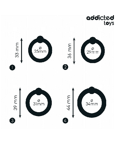 ADDICTED TOYS - LOT D'ANNEAUX EN SILICONE À PRESSION