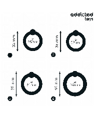ADDICTED TOYS - LOT D'ANNEAUX EN SILICONE À PRESSION