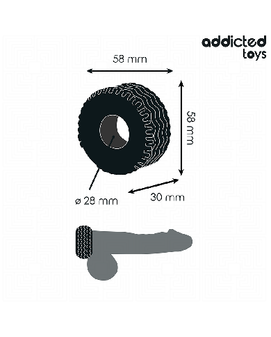 ADDICTED TOYS - ANNEAU PÉNITENSIF EXTRA ÉPAIS