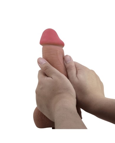 PRETTY LOVE - SÉRIE SLIDING SKIN GODE RÉALISTE AVEC VENTOUSE SLIDING SKIN MARRON 23,4 CM